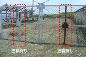 防錆塗料 SAPOE(サポー)5000の塗装あり・塗装なしの差